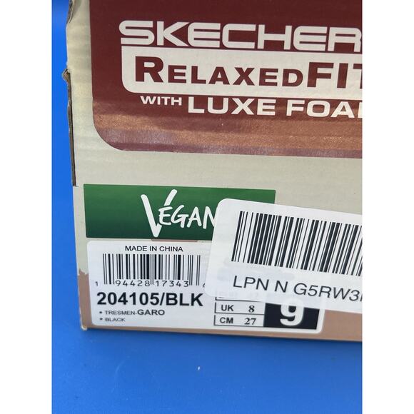 Skechers Relaxed Fit Tresmen Garo Black Men's Sandals - Size 9 NWB - Picture 7 of 7